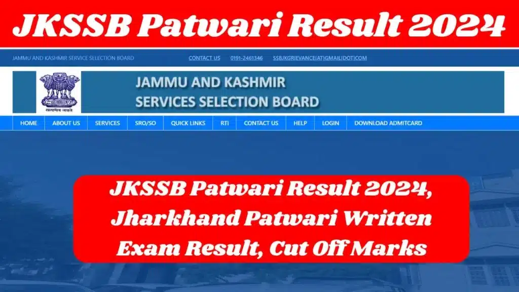 JKSSB Patwari Result 2024